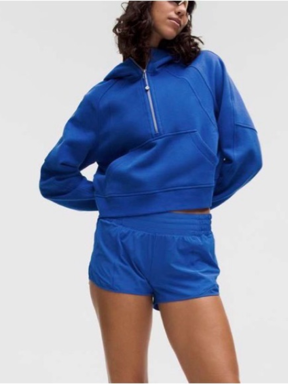 Lululemon 2024 Oversized Half Zip Hoodie Cerulean Blue XS/S